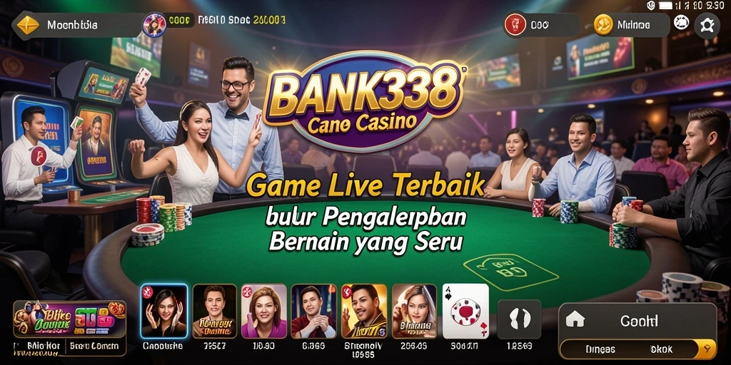 Tampilan gameplay Live Casino yang menarik di aplikasi BANK338.
