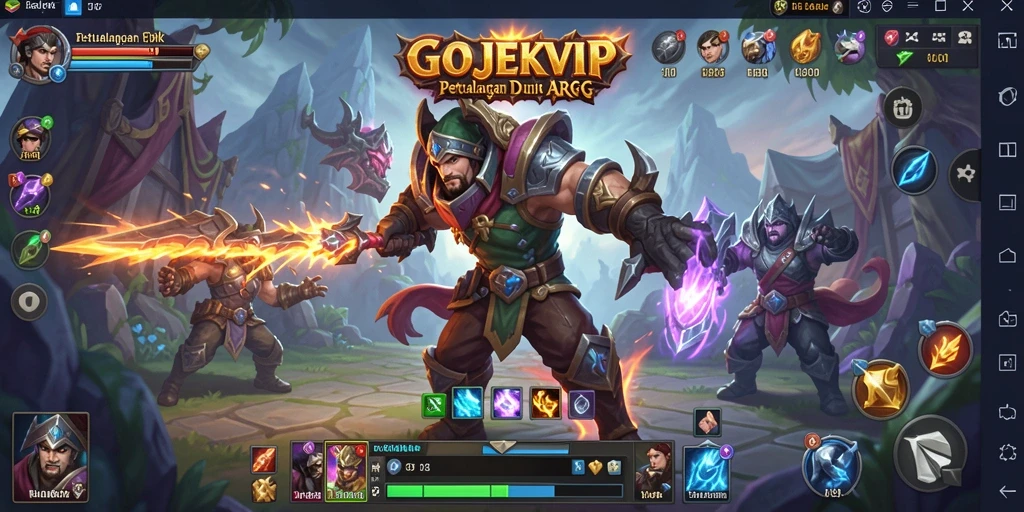 Gameplay menegangkan dengan karakter dan monster berwarna-warni.