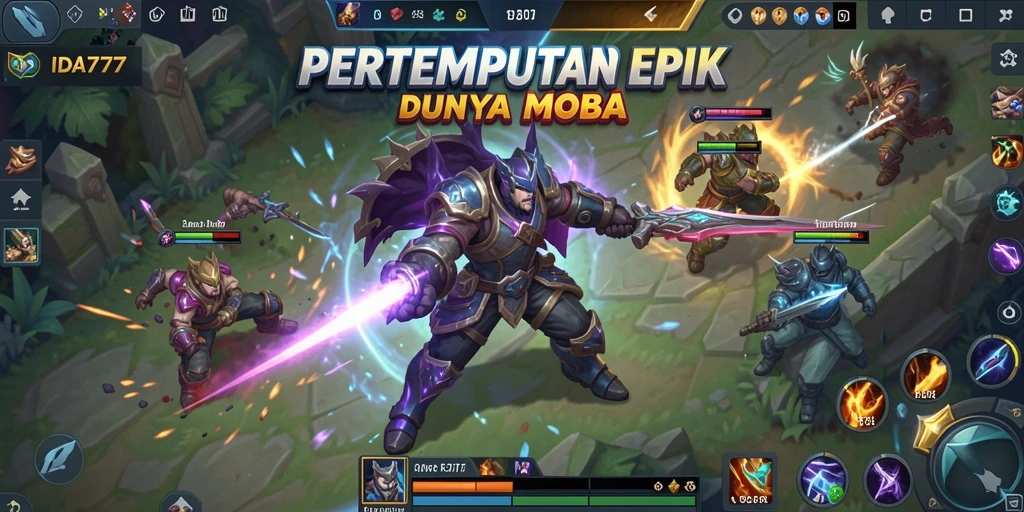 Tampilan gameplay seru di IDA777 dengan aksi hero yang dinamis.