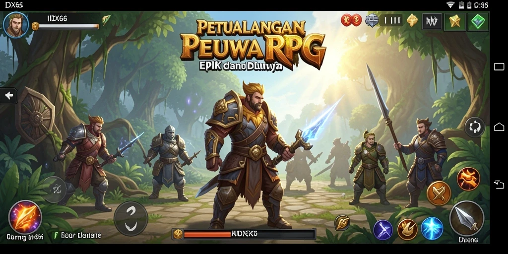 Screenshot utama dari IDX66 menampilkan aksi pertarungan RPG yang memukau.