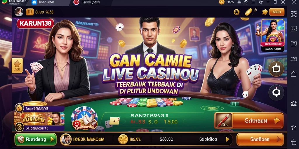 Tampilan gameplay Live Casino yang menegangkan dan interaktif.