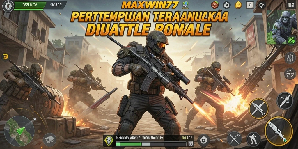 Tampilan utama gameplay MAXWIN77 yang memukau dan penuh aksi.