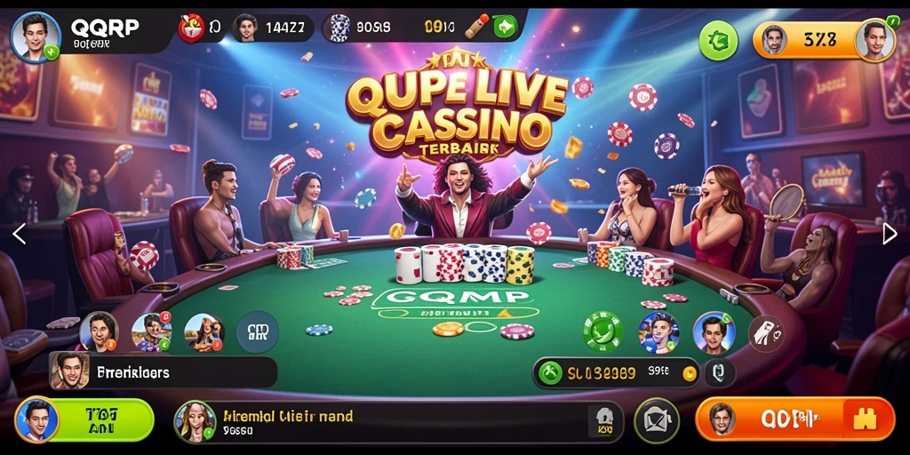Tampilan gameplay Live Casino yang mendebarkan di QQRP.