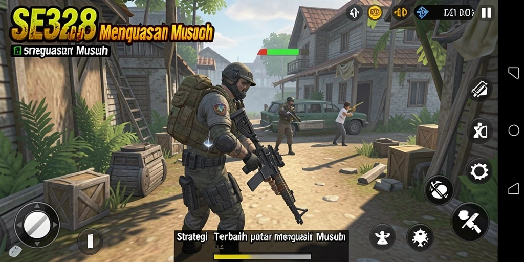 Tangkapan layar gameplay SE328 menampilkan strategi dan pertempuran intens.