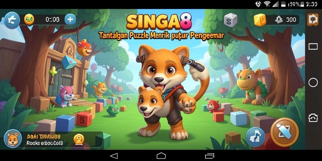 Tampilan menarik dari gameplay SINGA8 yang penuh teka-teki.