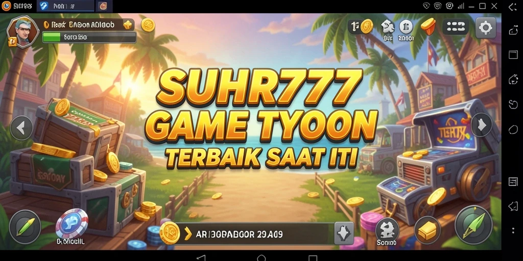 Tampilan gameplay menarik dari SUHU777 yang menampilkan simulasi manajemen bisnis.